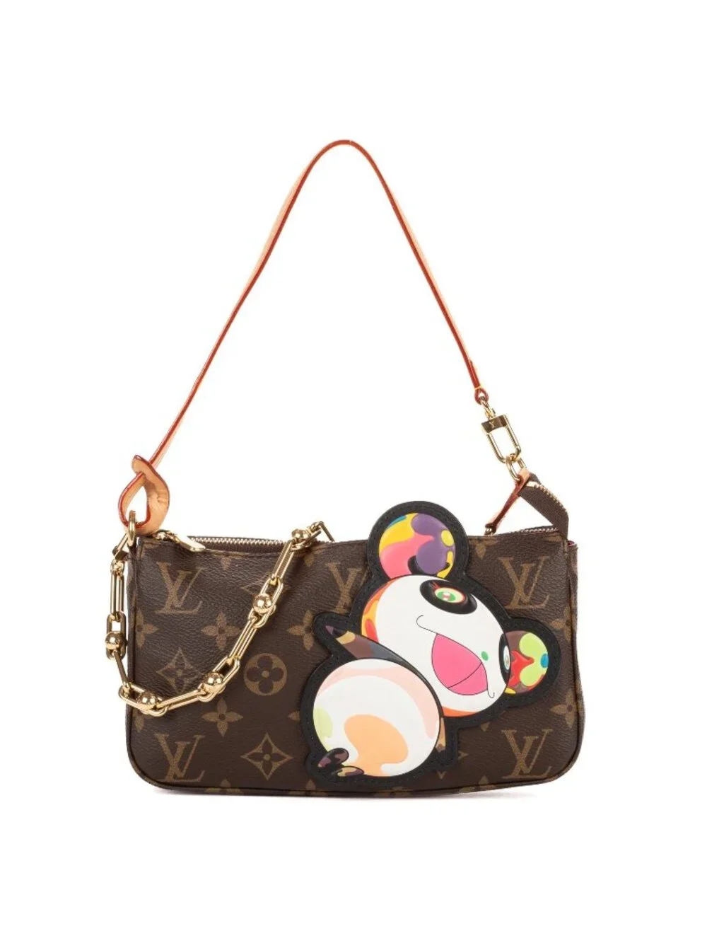 Louis Vuitton Takashi Murakami Panda Pochette Brown